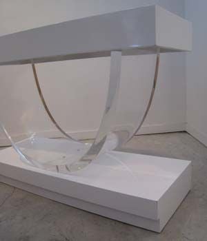 STREAMLINE DECO STYLE ACRYLIC  CONSOLE TABLE