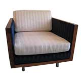 MILO BAUGHMAN ROSEWOOD CUBE LOUNGE CHAIR