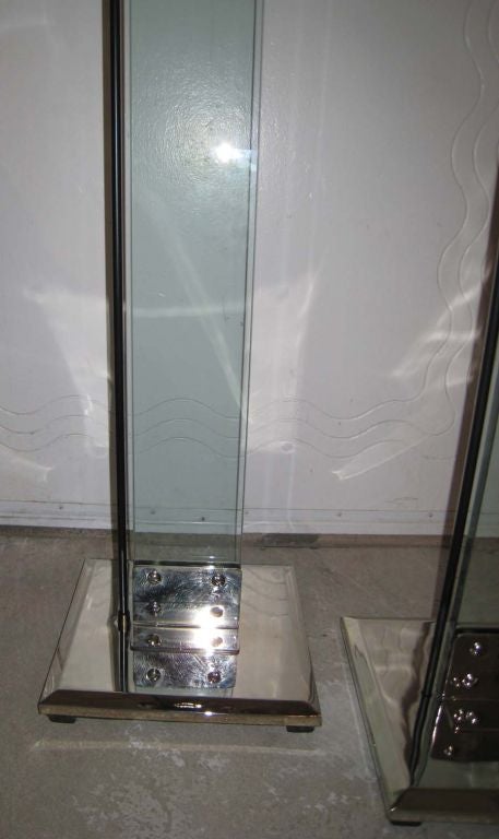 ITALIAN GLASS TORCHIERE FLOOR LAMPS