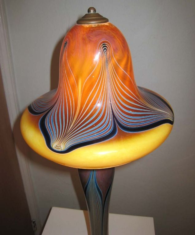 Fine XX secolo LAMPADA IN VETRO ARTISTICO DELLO STUDIO ROGER ROBINSON