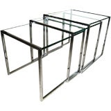 CHIC HI END CHROME NESTING TABLES (3)