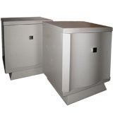 1940s HOLLYWOOD GLAM PAIR OF SMALL COMMODES