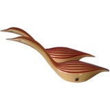 PAIR MURANO SEGUSO BIRDS SIGNED