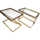 STYLISH 1970s "Z" NICKEL TABLES