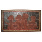 UNIQUE 1940s CUBIST MODERN WALL SCULPTURE SIGNED