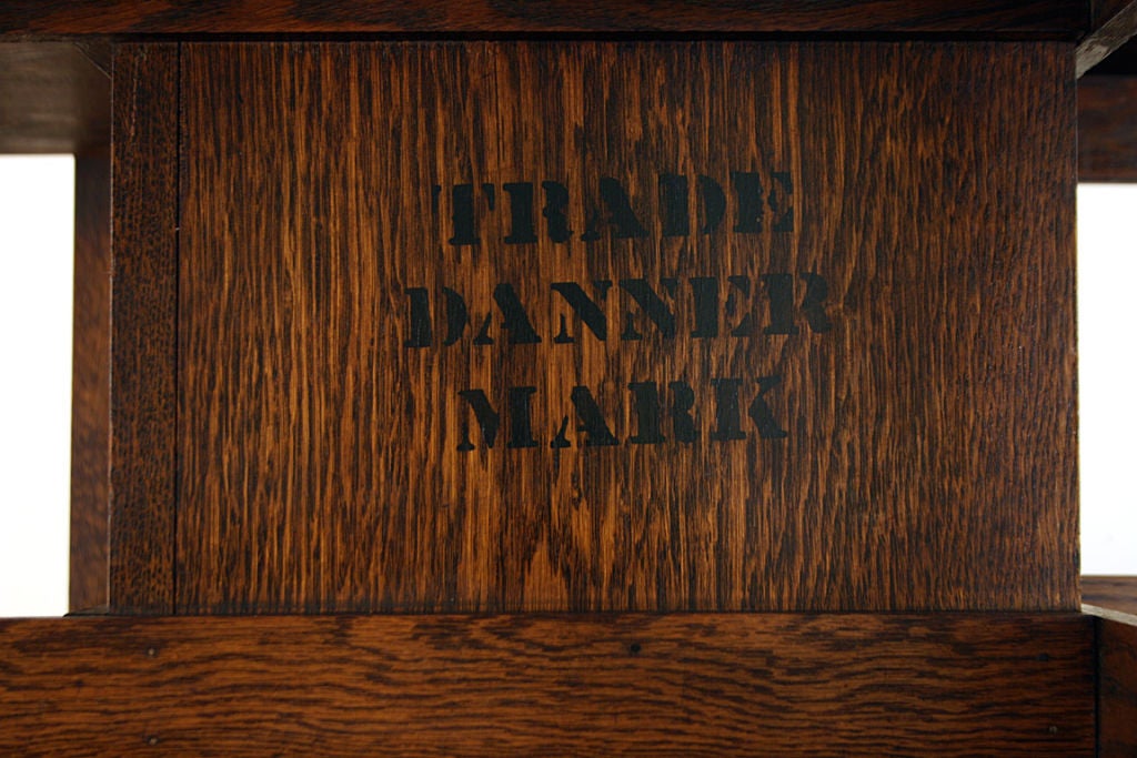 American Mission Period Oak Tall Revolving Bookcase 3