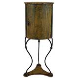 Late Neoclassical Period Wrought Iron 1-Door Bedside Commode