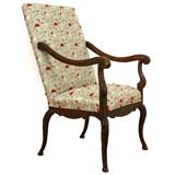 Italian Provincial Rococo Carved Walnut Chair Frame