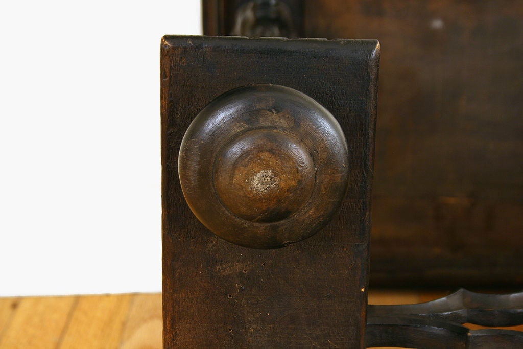 Renaissance Revival Dark Walnut Ornately Carved Low Side Table 4