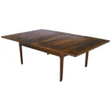 Walnut and Inlaid Extendable 4-Drawer Dining Table