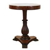 Italian Neoclassical Style Walnut and Fleur de Lis Inlaid Circul