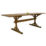 Northern Italian or Swiss Pine Gothic Revival Trestle Table
