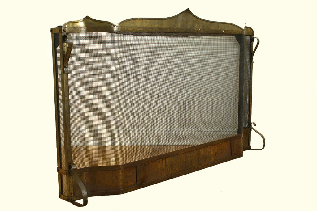 Polished Steel Arts and Crafts Period Firescreen