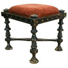 Italian Baroque Carved Wood and Gesso Bench