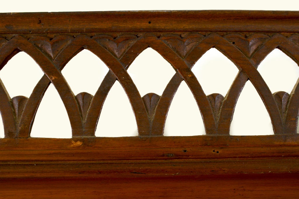 Italian Directoire Period Walnut Reticulated Mirror In Good Condition In Atlanta, GA