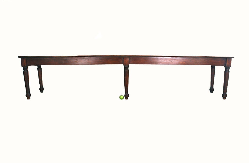 French Louis Philippe Stained Pine Harvest Table