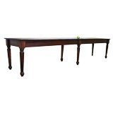 Antique French Louis Philippe Stained Pine Harvest Table