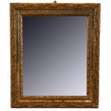 Antique Italian Early Neoclassical Period Carved Giltwood Small Mirror