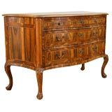 Italian Rococo 3-Drawer Rosewood Serpentine Front Commode