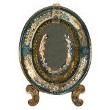 Small Venitian Glass Frame with Etched Glass Mirrorplate