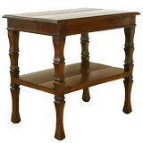 French Walnut 2-Tier Side Table