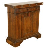 Antique Bolognese Late Baroque Walnut One Door and One Drawer Piccolo Cr