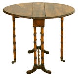 Continental Faux Bamboo Diminuitive Drop-Leaf Table