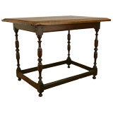 French LXIII Walnut and Oak Scalloped Edge Rectangular Table