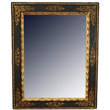 Italian Baroque Style Painted and Stencil Gilt Mirror