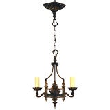 Cast and Painted Iron 2-Light Ship-Form Chandelier