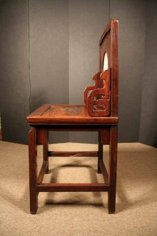 19th Century PAIR Chinese Hongmu Mediation Chairs. 19th C