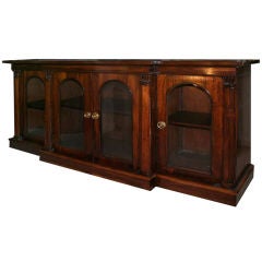William IV Rosewood Breakfront Cabinet.