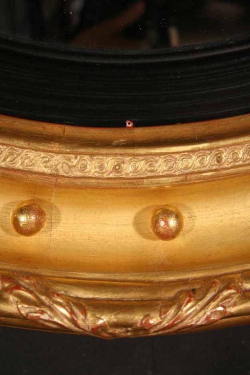 Regency Giltwood Convex Mirror. English Circa 1820 1
