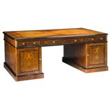 Georgian Style Walnut Partners Desk. Late 19th C