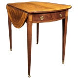 George III Mahogany  Penwork Pembroke. Circa 1780