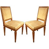 Jansen Set 8 Dining Chairs. French 1950's
