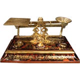 Antique Victorian Boulle Postal Scale Mid 19th Century