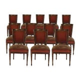 12 Jansen Louis XVI Dining Chairs