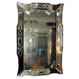 Large Beveled Glass Mirror  U.S.A. 1940's