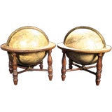 Pair Celestial And Terrestrial Table Globes. C 1854