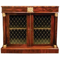 Regency Parcel Gilt Rosewood Side Cabinet . C1820