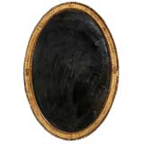 George III Giltwood and Gesso Oval Mirror  C1800