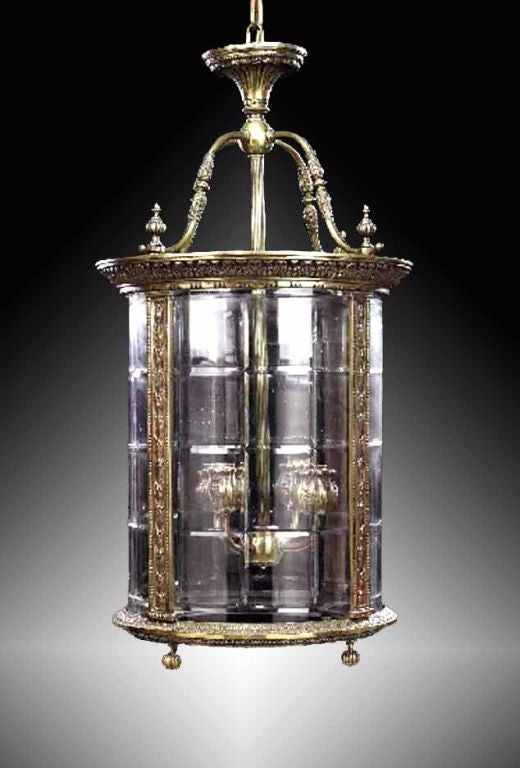 Neoclassical Gilt-Bronze Hall Lantern