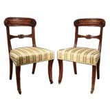 Set Eleven Regency Mahogany Dining Chairs.  Early 19th C