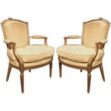 Antique PAIR George III Giltwood Armchairs. Late 18th C