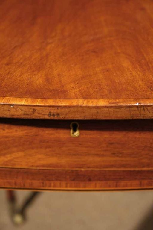 George III Mahogany and Tulipwood Pembroke Table, circa 1785 In Good Condition For Sale In New York, NY