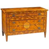 Neoclassical Marquetry And Walnut Chest Of Drawers