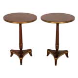 Jansen Directoire Style Pedestals Pair Tables .Mid 20th Century