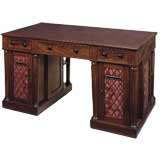 Antique A Late Regency Mahogany  Desk. English Circa 1830