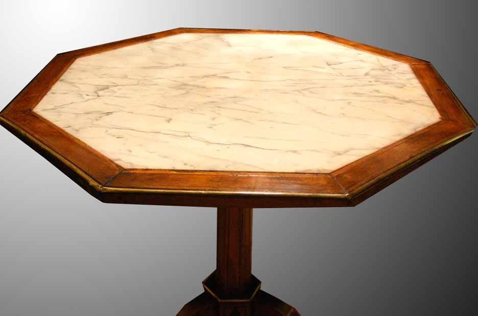 18th Century and Earlier French Directoire Walnut Table. Late 18th C